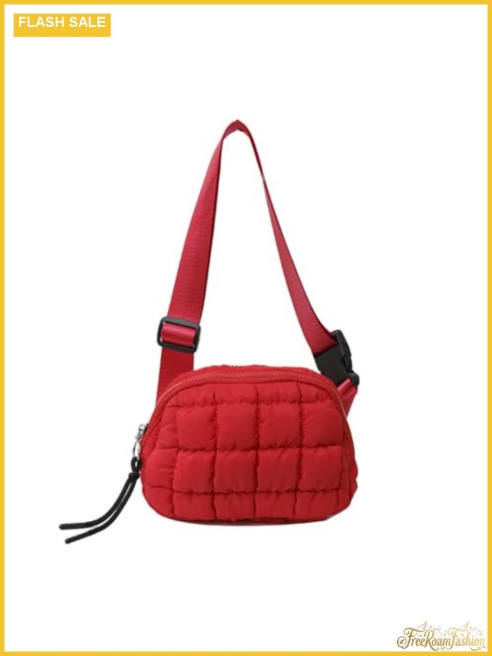 Quilted Puffer Crossbody Bag Mini Chest Belt Fanny Pack Puffy Shoulder Purse
